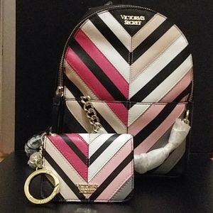 BRAND NEW VS Chevron Backpack w/ card holder